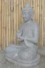 Product image 8 of the product “Seated Buddha made of Riverstone in Dharmachakra gesture of wheel of the teaching of the Dharma, H. 83cm. There is a stone eye on the left shoulder. ”